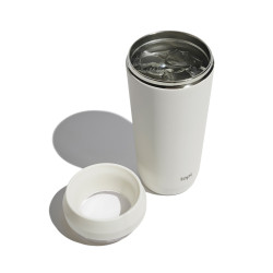 Mug publicitaire 354 ml avec couvercle 360 en acier recyclé Topl Mug publicitaire 354 ml avec couvercle 360 en acier recyclé Topl