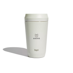 Mug publicitaire 354 ml avec couvercle 360 en acier recyclé Topl Mug publicitaire 354 ml avec couvercle 360 en acier recyclé Topl