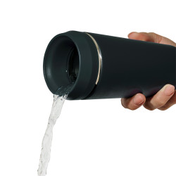 Mug publicitaire 354 ml avec couvercle 360 en acier recyclé Topl Mug publicitaire 354 ml avec couvercle 360 en acier recyclé Topl