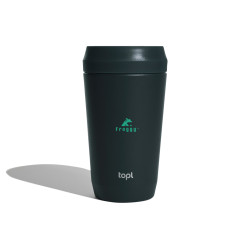 Mug publicitaire 354 ml avec couvercle 360 en acier recyclé Topl Mug publicitaire 354 ml avec couvercle 360 en acier recyclé Topl