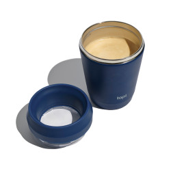 Mug publicitaire 235 ml avec couvercle 360 en acier recyclé Topl Mug publicitaire 235 ml avec couvercle 360 en acier recyclé Topl