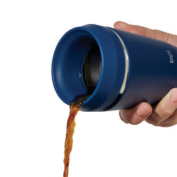 Mug publicitaire 235 ml avec couvercle 360 en acier recyclé Topl Mug publicitaire 235 ml avec couvercle 360 en acier recyclé Topl