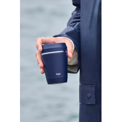 Mug publicitaire 235 ml avec couvercle 360 en acier recyclé Topl Mug publicitaire 235 ml avec couvercle 360 en acier recyclé Topl