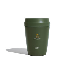 Mug publicitaire 235 ml avec couvercle 360 en acier recyclé Topl Mug publicitaire 235 ml avec couvercle 360 en acier recyclé Topl
