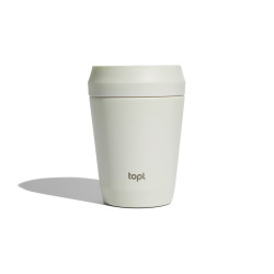 Mug publicitaire 235 ml avec couvercle 360 en acier recyclé Topl Mug publicitaire 235 ml avec couvercle 360 en acier recyclé Topl