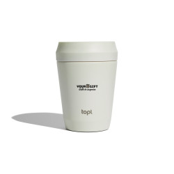 Mug publicitaire 235 ml avec couvercle 360 en acier recyclé Topl Mug publicitaire 235 ml avec couvercle 360 en acier recyclé Topl