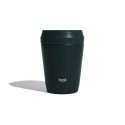 Mug publicitaire 235 ml avec couvercle 360 en acier recyclé Topl Mug publicitaire 235 ml avec couvercle 360 en acier recyclé Topl
