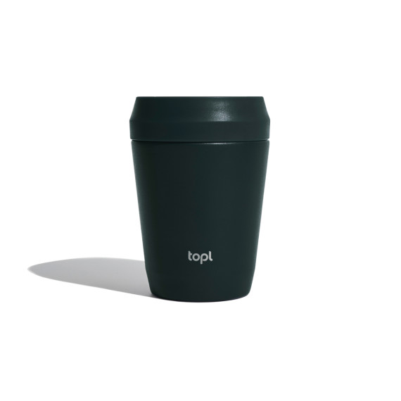 Mug publicitaire 235 ml avec couvercle 360 en acier recyclé Topl Mug publicitaire 235 ml avec couvercle 360 en acier recyclé Topl