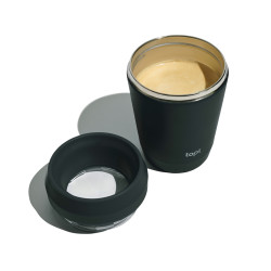 Mug publicitaire 235 ml avec couvercle 360 en acier recyclé Topl Mug publicitaire 235 ml avec couvercle 360 en acier recyclé Topl