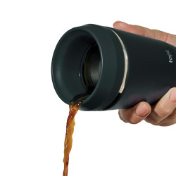Mug publicitaire 235 ml avec couvercle 360 en acier recyclé Topl Mug publicitaire 235 ml avec couvercle 360 en acier recyclé Topl