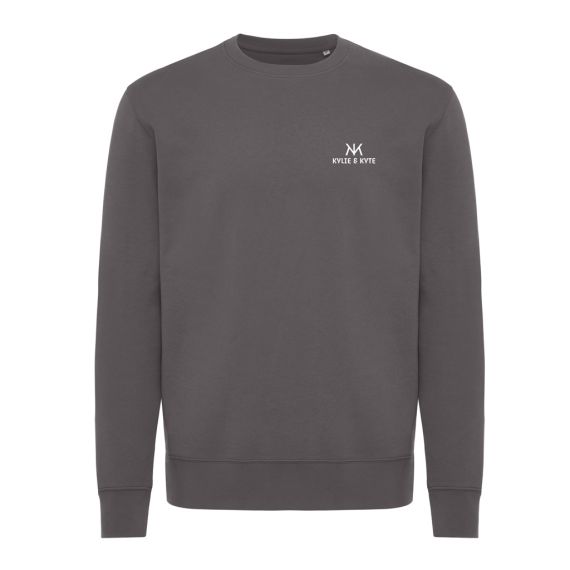 Sweater publicitaire à col rond en coton recyclé Iqoniq Kruger 340g/m²
