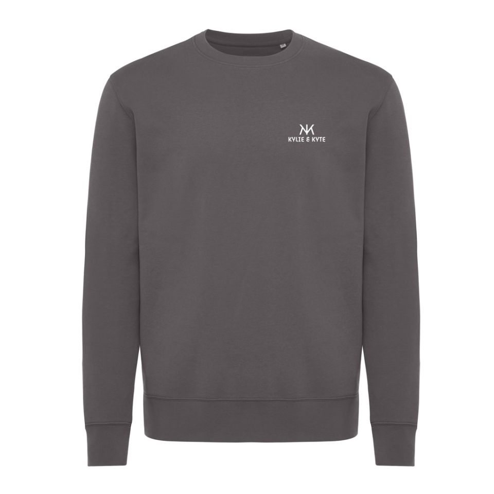 Sweater publicitaire à col rond en coton recyclé Iqoniq Kruger 340g/m²