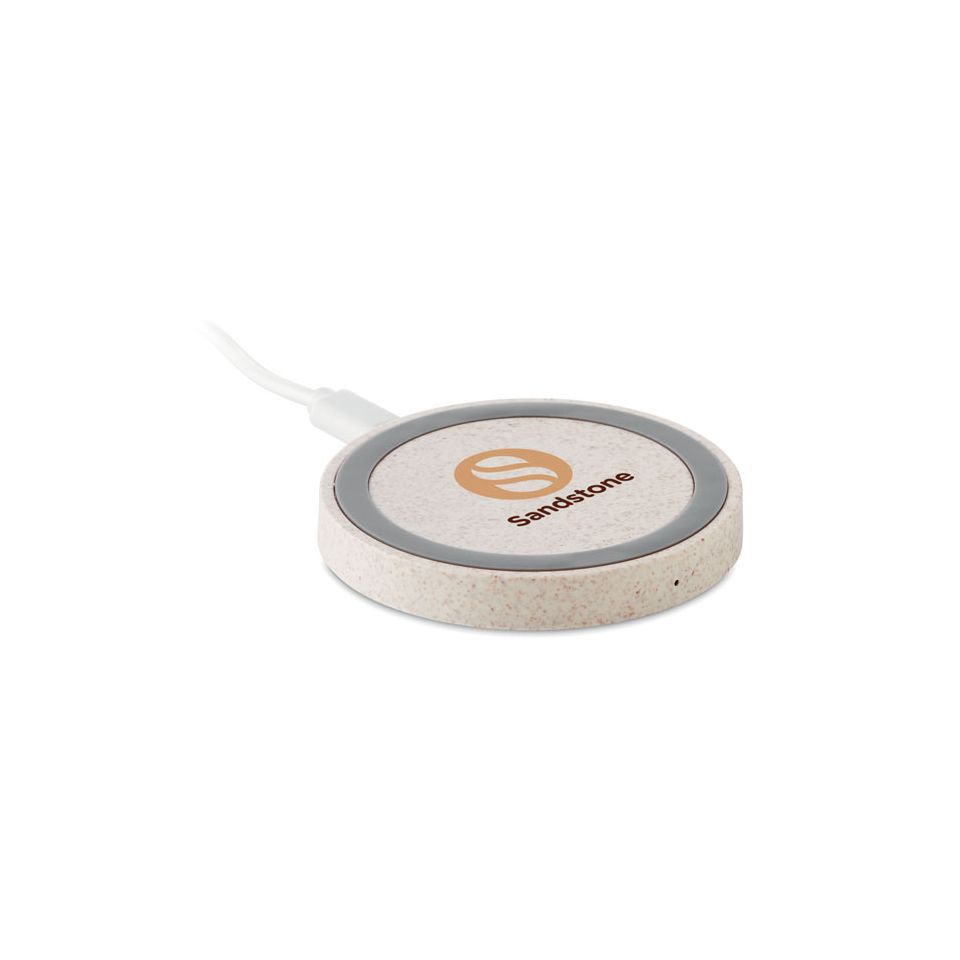 Chargeur sans fil en paille de blé et ABS personnalisable Express