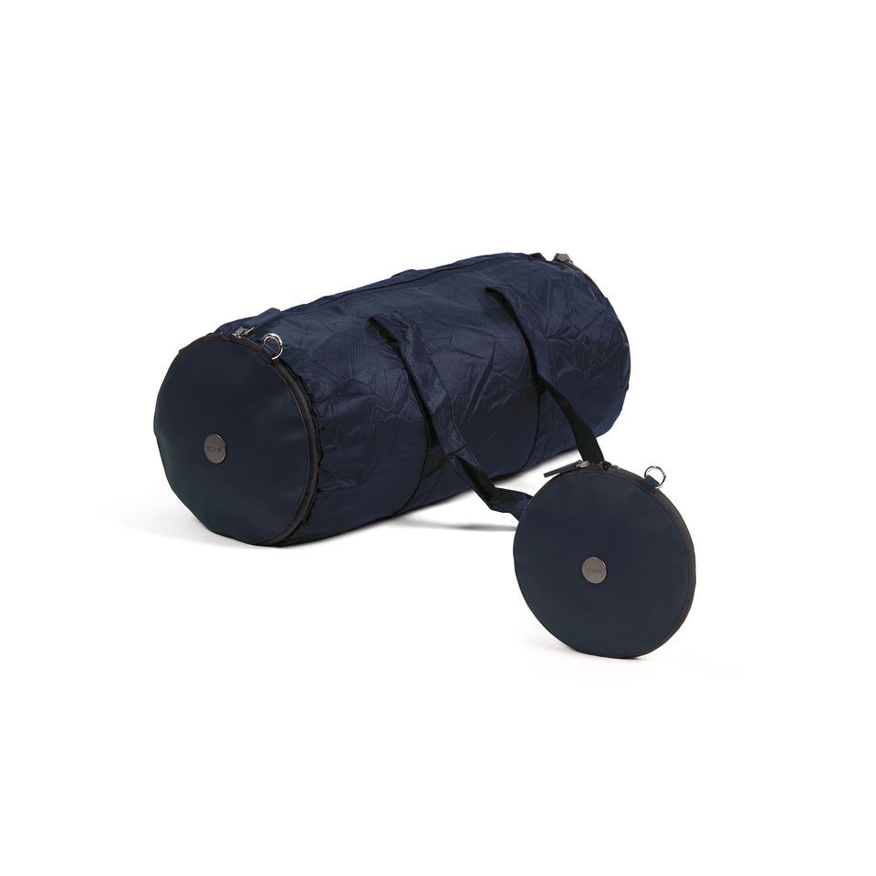 Sac publicitaire de voyage cylindrique repliable en pochette compacte Lexon PACKABLE