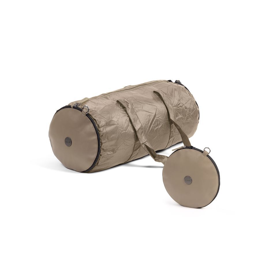 Sac publicitaire de voyage cylindrique repliable en pochette compacte Lexon PACKABLE