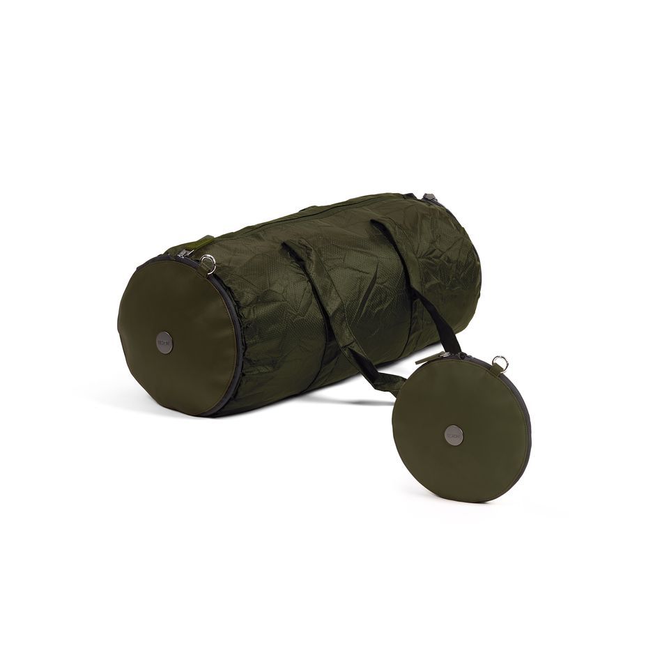 Sac publicitaire de voyage cylindrique repliable en pochette compacte Lexon PACKABLE