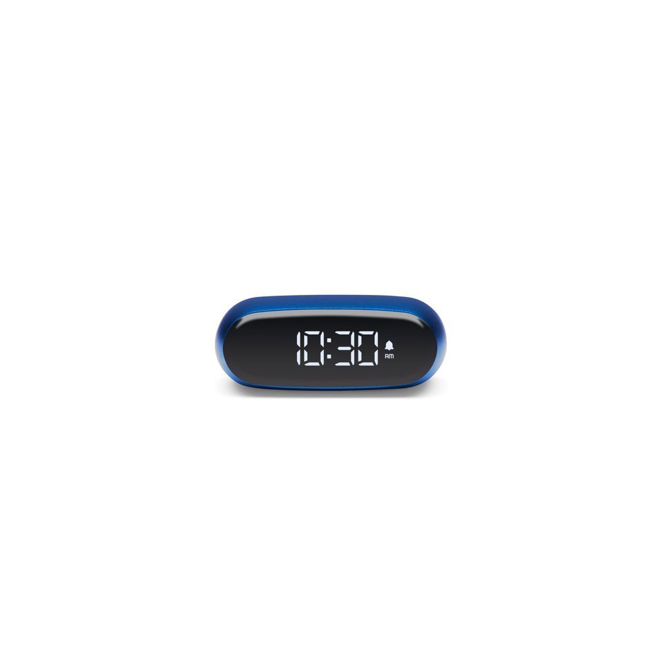 Réveil publicitaire compact avec écran LCD noir complet Lexon MINUT