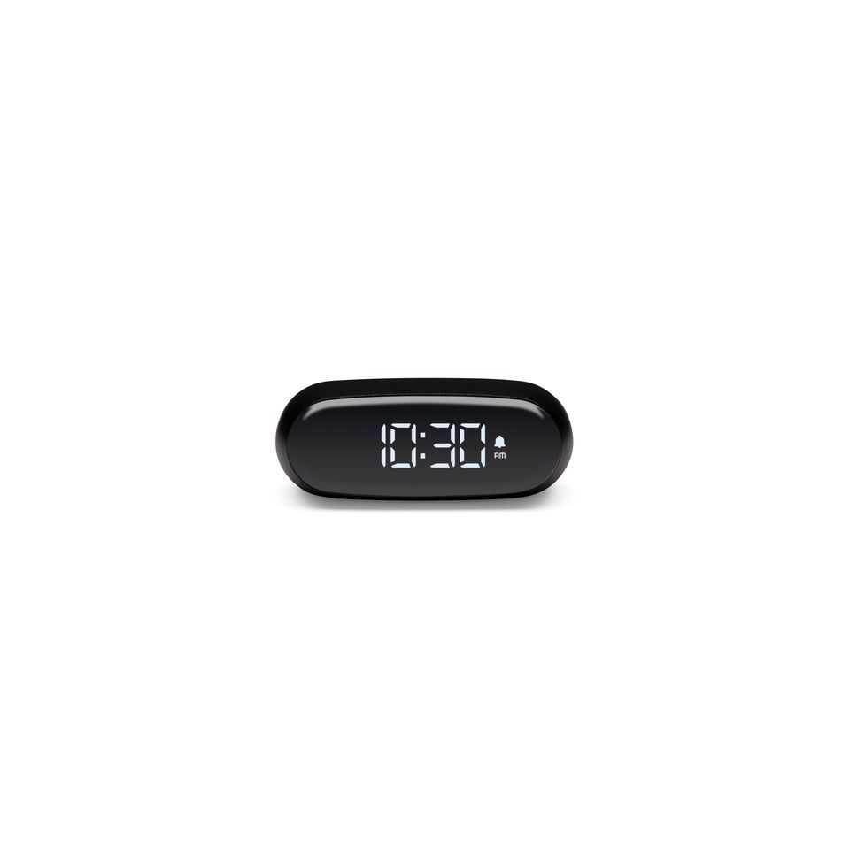 Réveil publicitaire compact avec écran LCD noir complet Lexon MINUT