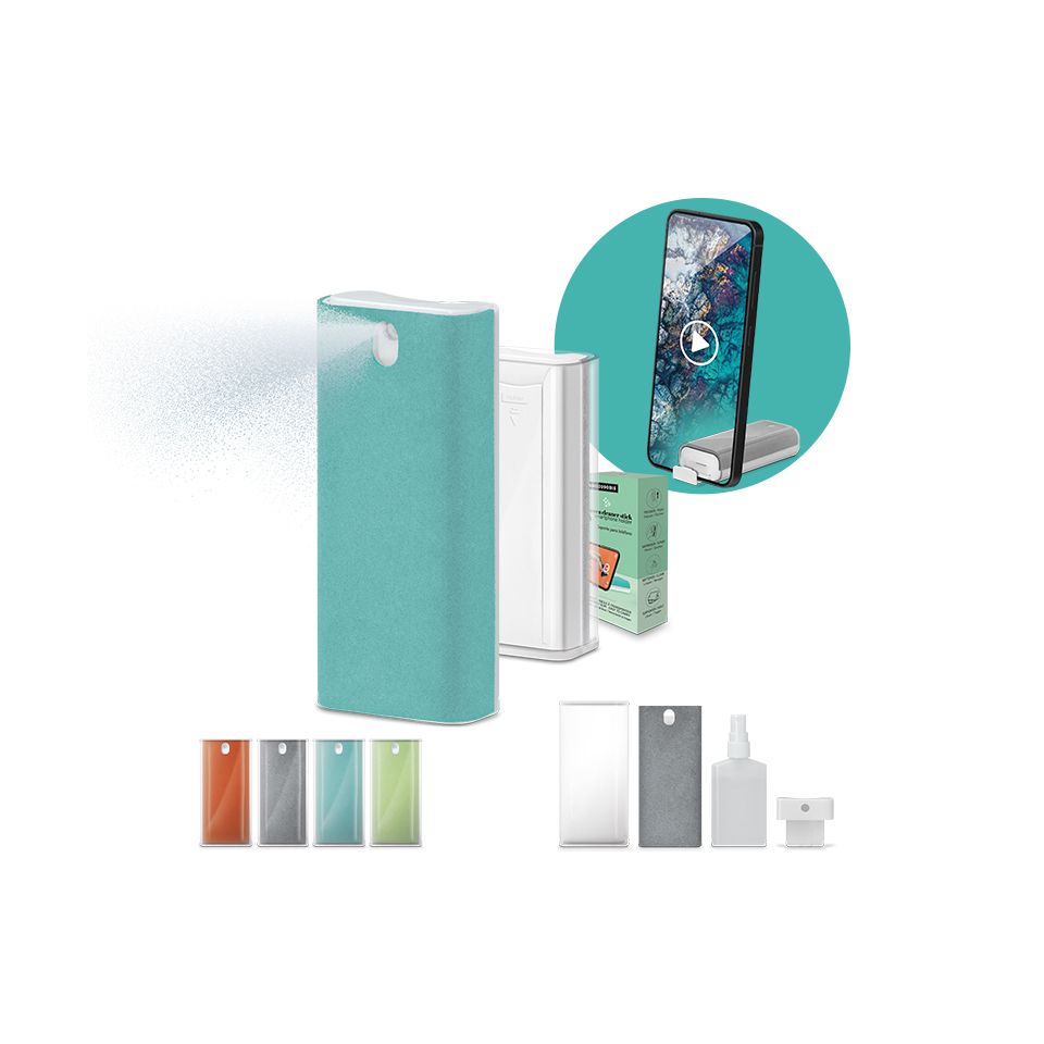 Spray personnalisable nettoyant écran et support de téléphone