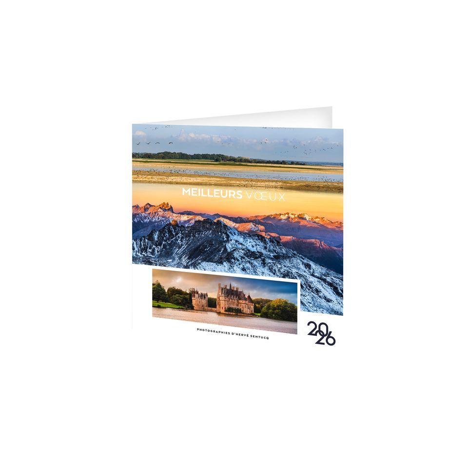 Carte de voeux personnalisable fabriquée en France Plats et desserts