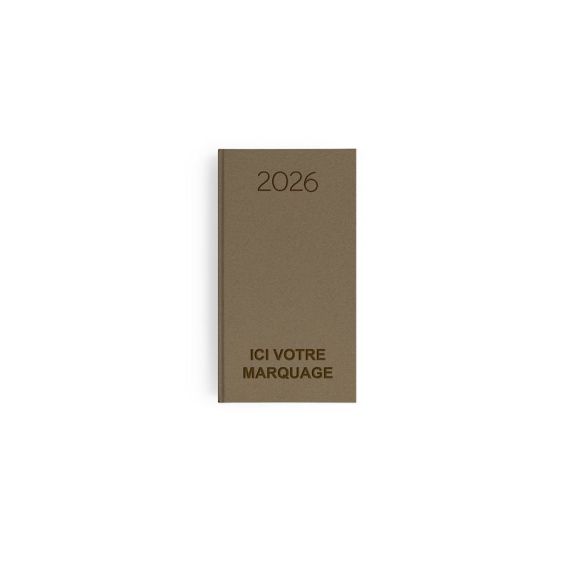 Agenda publicitaire fabriqué en France Naturel 90x165 mm Agenda publicitaire fabriqué en France Naturel 90x165 mm