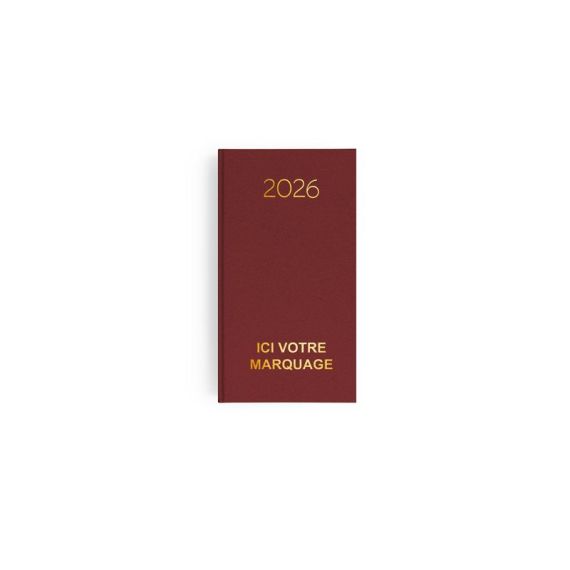 Agenda publicitaire fabriqué en France Naturel 90x165 mm Agenda publicitaire fabriqué en France Naturel 90x165 mm