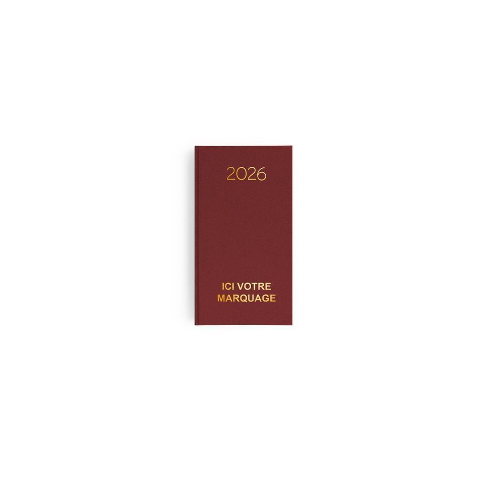 Agenda publicitaire fabriqué en France Naturel 90x165 mm