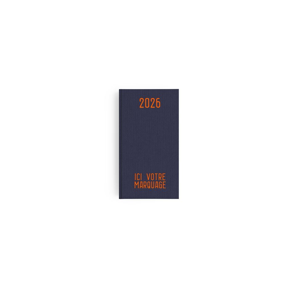 Agendas personnalisables fabriqués en France Effet Toilé 90x165 mm