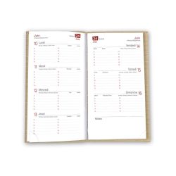 Agendas personnalisables fabriqués en France Effet Toilé 90x165 mm Agendas personnalisables fabriqués en France Effet Toilé 90x165 mm