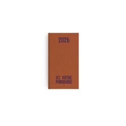 Agendas personnalisables fabriqués en France Effet Toilé 90x165 mm