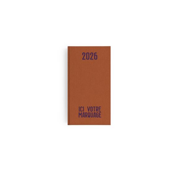 Agendas personnalisables fabriqués en France Effet Toilé 90x165 mm