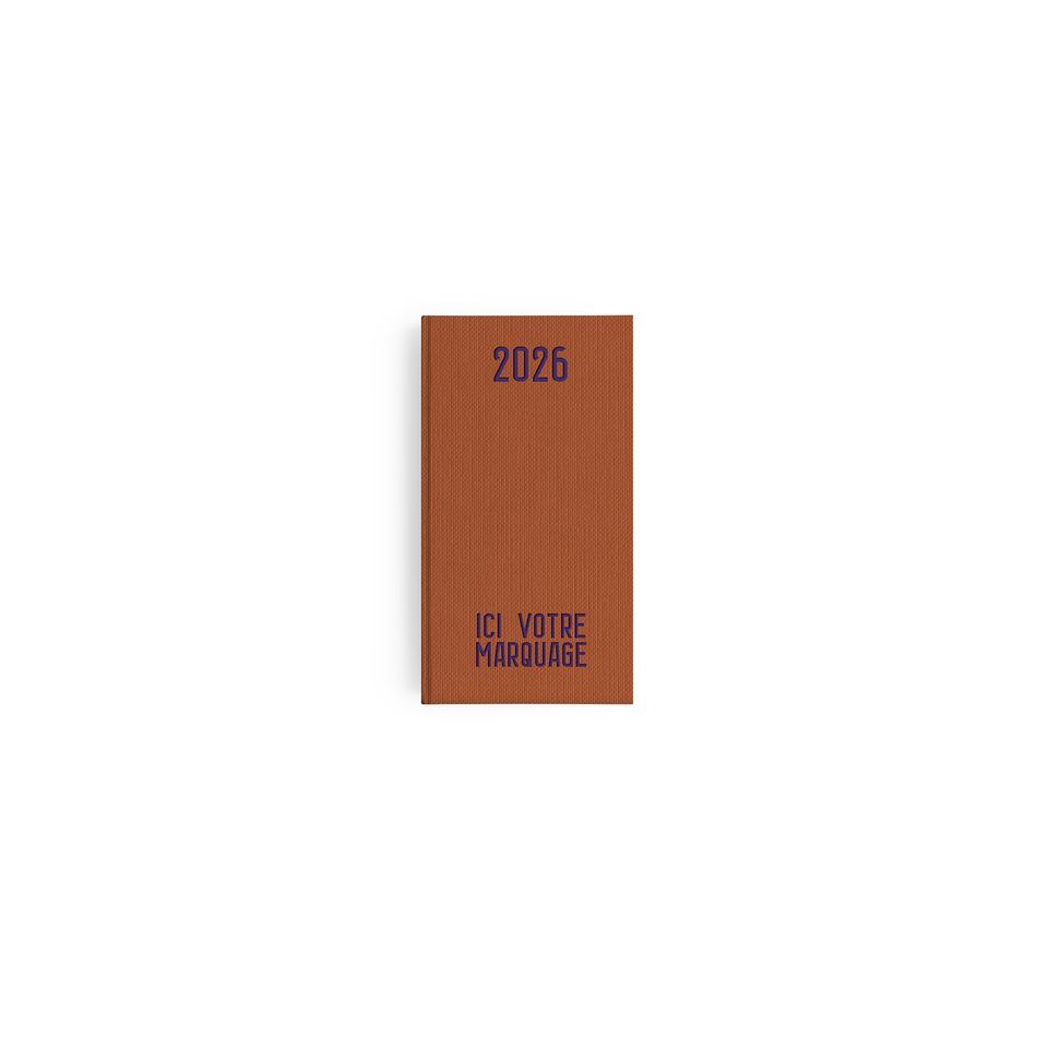 Agendas personnalisables fabriqués en France Effet Toilé 90x165 mm