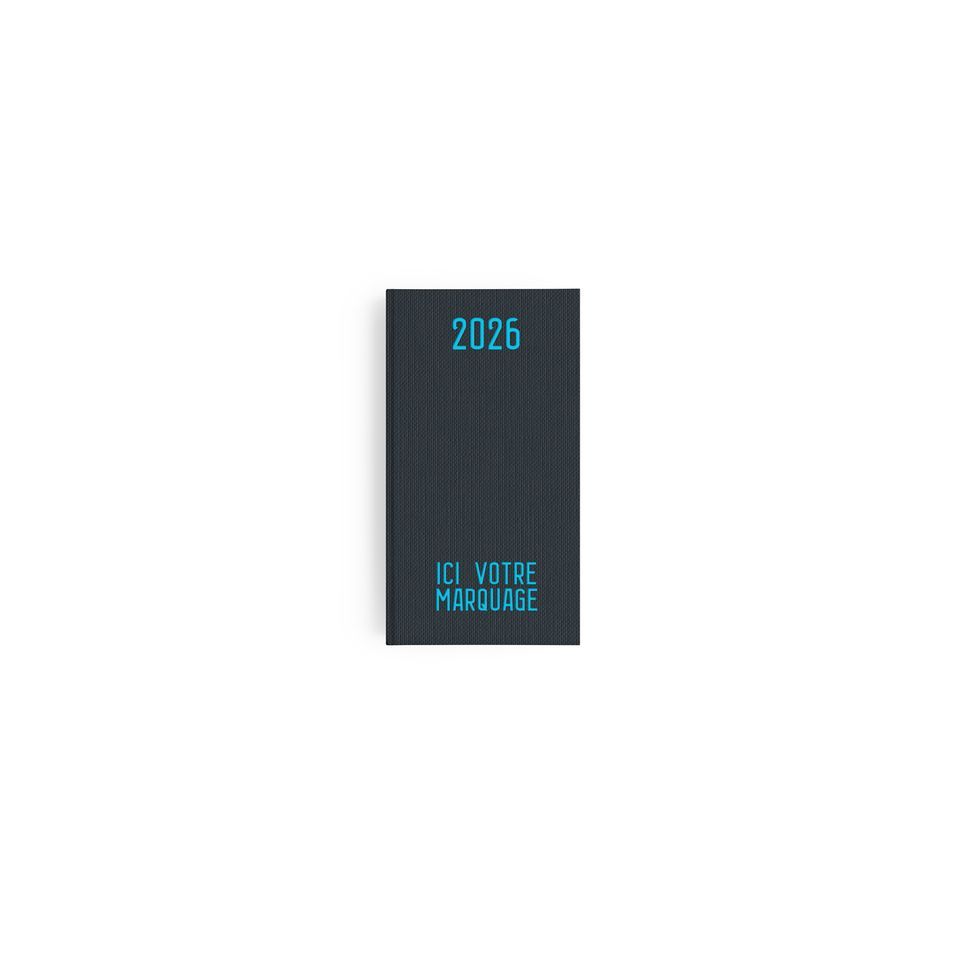 Agendas personnalisables fabriqués en France Effet Toilé 90x165 mm