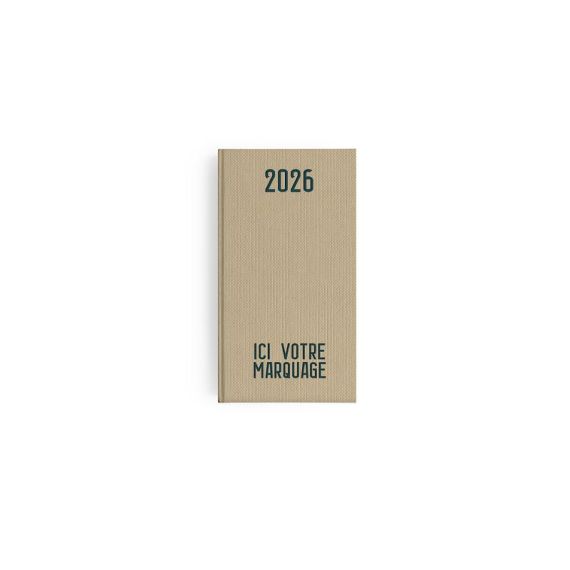Agendas personnalisables fabriqués en France Effet Toilé 90x165 mm Agendas personnalisables fabriqués en France Effet Toilé 90x165 mm