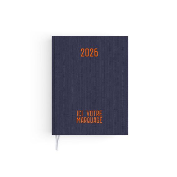 Agendas personnalisables fabriqués en France Effet Toilé 165x240 mm