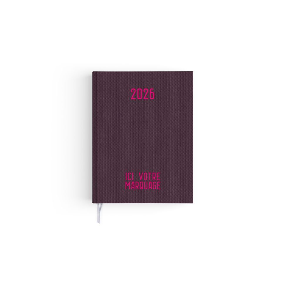 Agendas personnalisables fabriqués en France Effet Toilé 165x240 mm