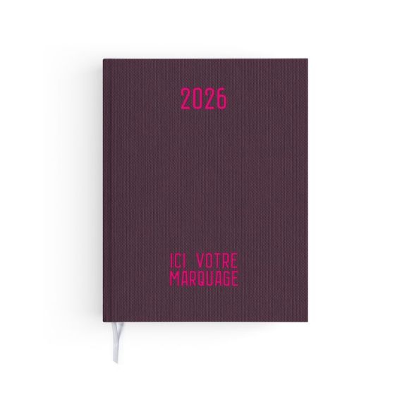 Agendas personnalisables fabriqués en France Effet Toilé 210x270 mm