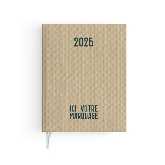 Agendas personnalisables fabriqués en France Effet Toilé 210x270 mm