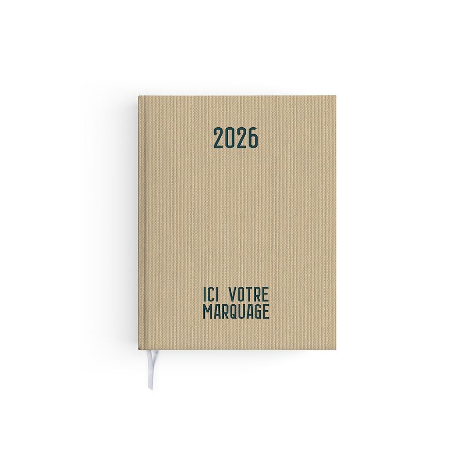 Agendas personnalisables fabriqués en France Effet Toilé 210x270 mm