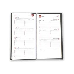 Agenda personnalisable fabriqué en France semainier Prestige90x165 mm Agenda personnalisable fabriqué en France semainier Prestige90x165 mm