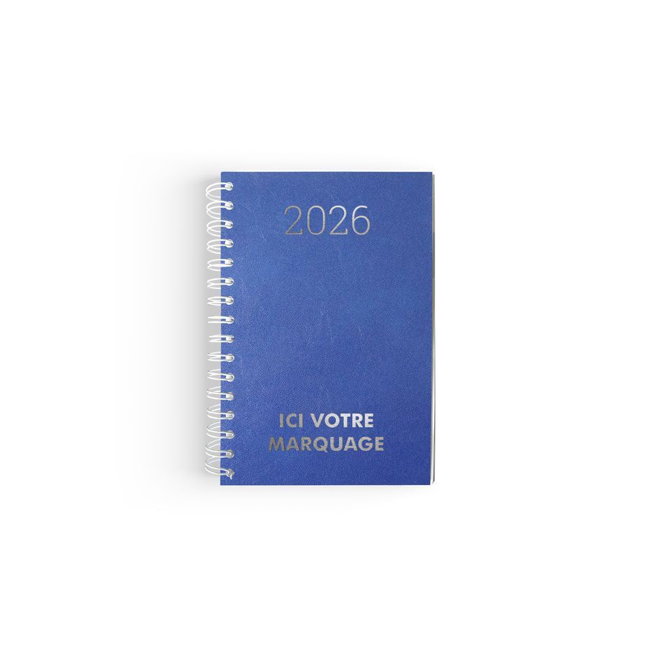 Agenda personnalisé fabriqué en France Spirale carré 1 jour