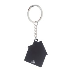 Porte-clés publicitaire acier inoxydable recyclé finition caoutchoutée Shine Porte-clés publicitaire acier inoxydable recyclé finition caoutchoutée Shine