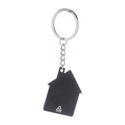 Porte-clés publicitaire acier inoxydable recyclé finition caoutchoutée Shine Porte-clés publicitaire acier inoxydable recyclé finition caoutchoutée Shine