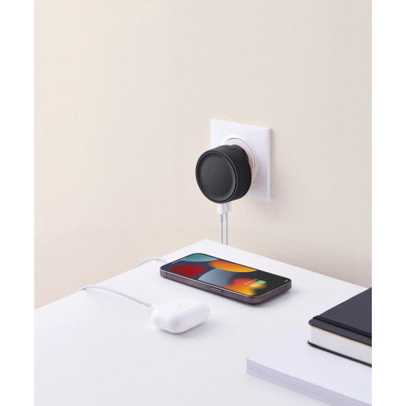 Chargeur publicitaire secteur rapide avec double port USB - PD 30W Chargeur publicitaire secteur rapide avec double port USB - PD 30W