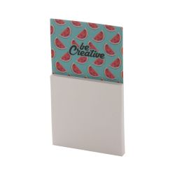 Bloc notes magnet frigo 75x75 cm sur mesure publicitaire CreaStick Fridge fabriqué en Europe