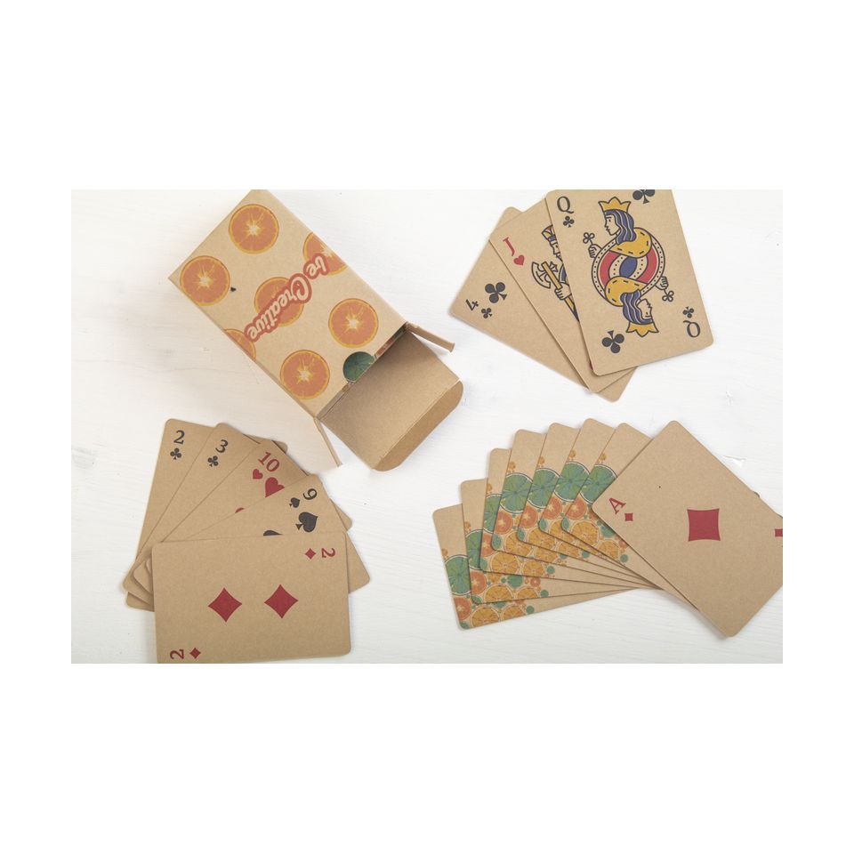 Cartes à jouer Kraft personnalisées publicitaire express écologiques fabriquées en Europe