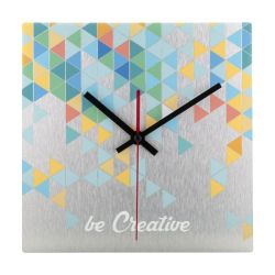 Pendule murale publicitaire BeTime Alu fabriquée en Europe