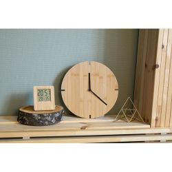 Horloge murale en bambou publicitaire Tokei Horloge murale en bambou publicitaire Tokei