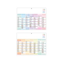 Calendriers bancaires personnalisables fabriqués en France Pastel Rigides