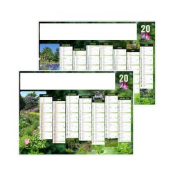 Calendrier personnalisable bancaire Jardins rigide